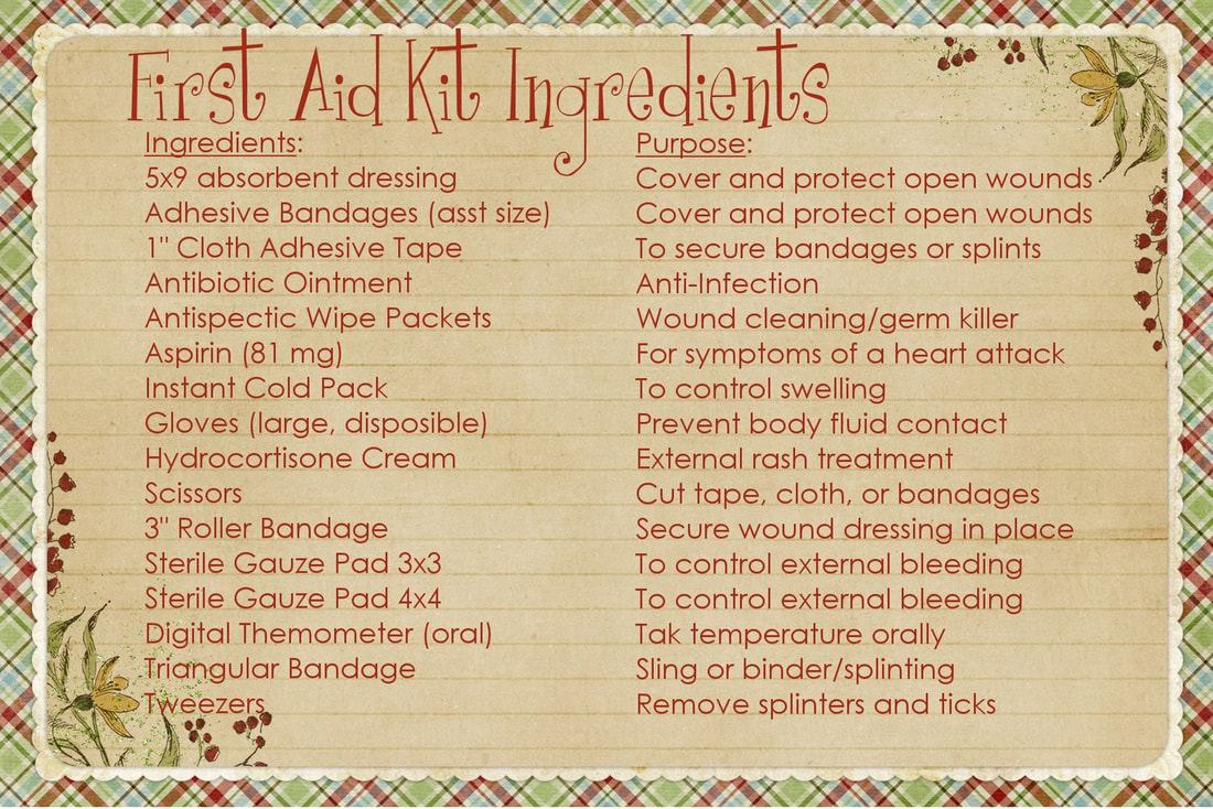 Homespun Threads How to Organize Your First Aid Kit
