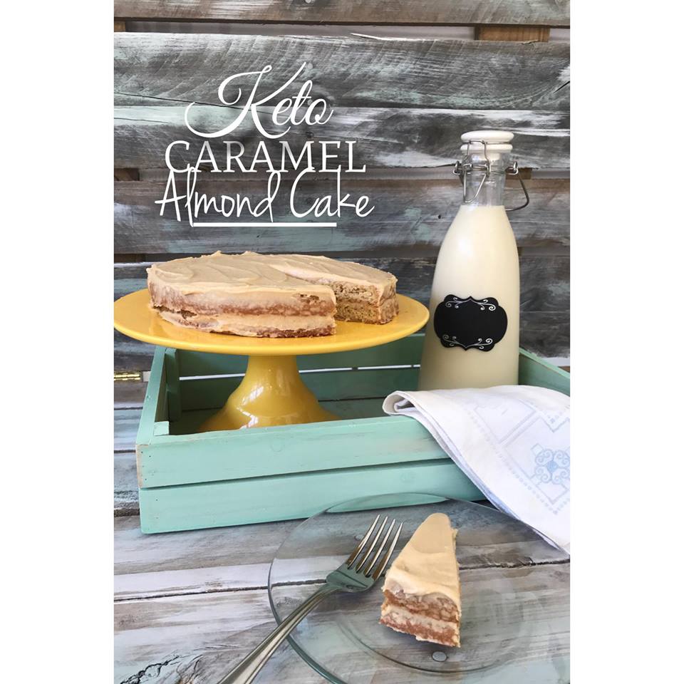 Low Carb Keto Caramel Almond Cake