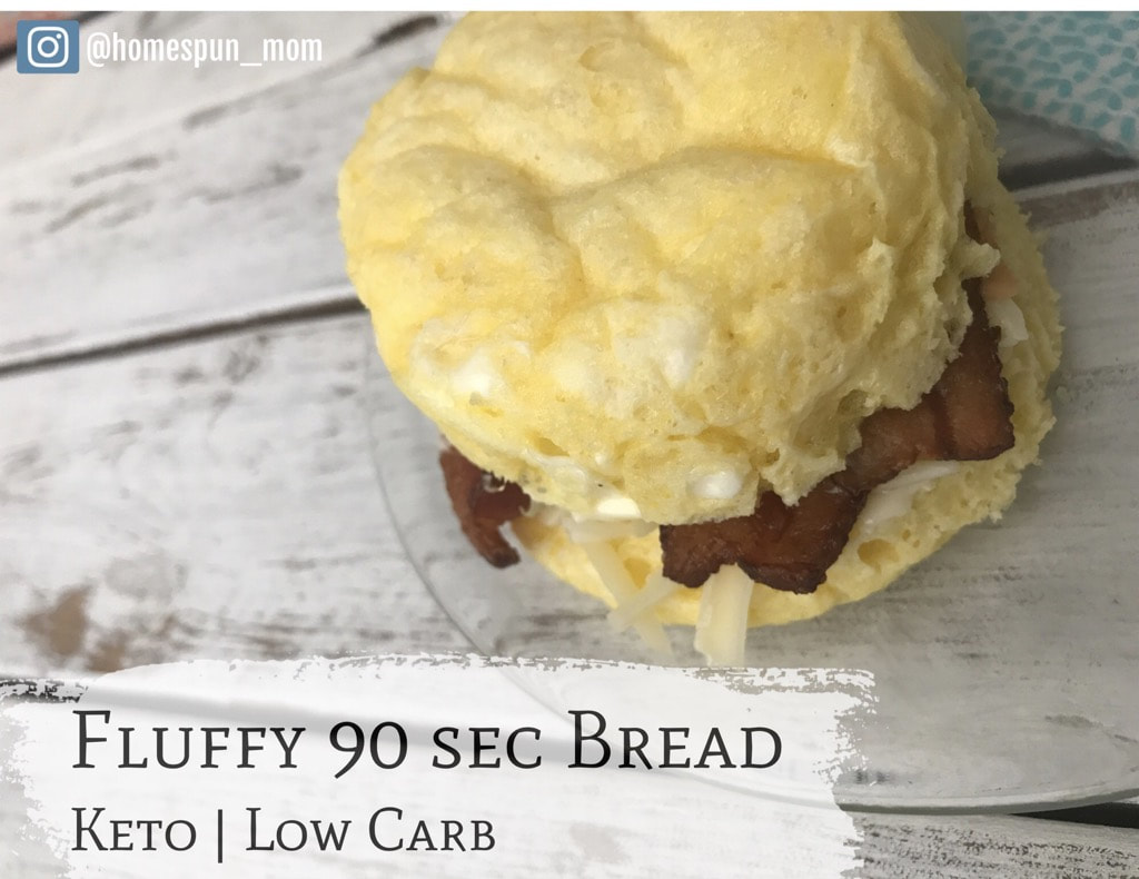 Fluffiest 90 Sec Bread Ever!  Low Carb | Keto Friendly