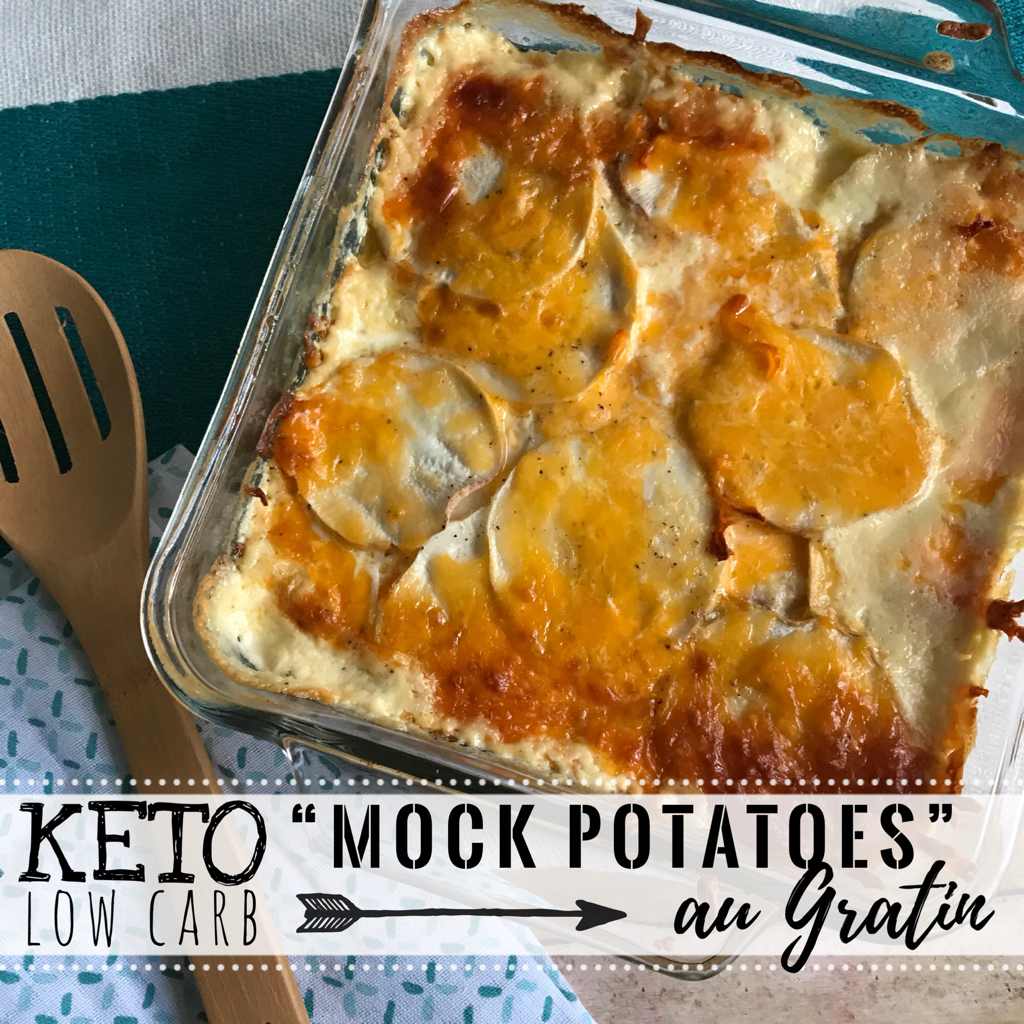 Keto Mock Potatoes Au Gratin Low Carb and Delicious